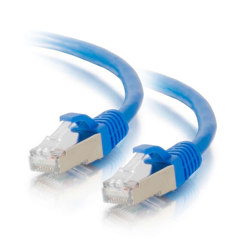 C2G 00805 Cat6 Cable - Snagless Shielded Ethernet Network Patch Cable, Blue (25 Feet, 7.62 Meters) - Image 1